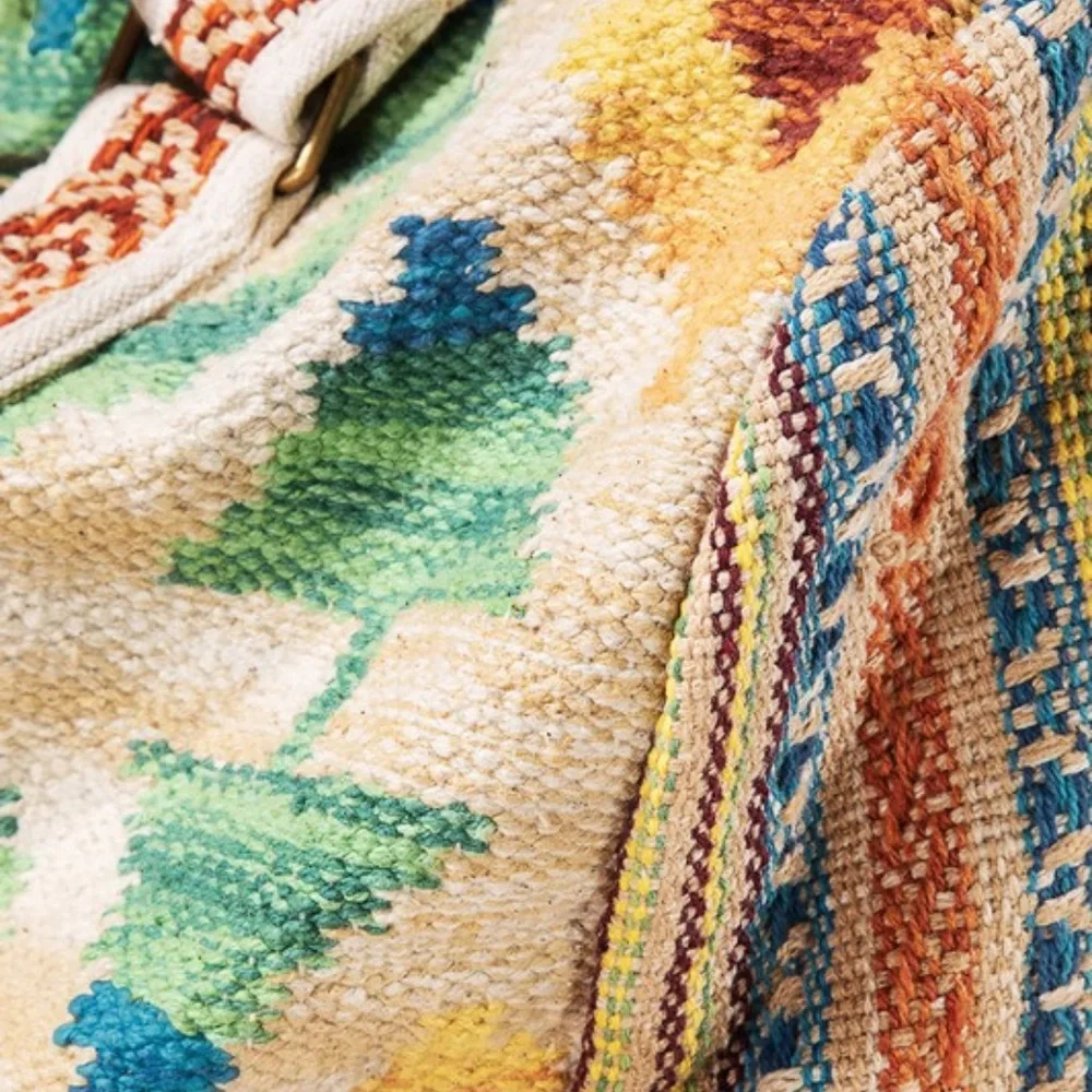 SOLD OUT Colorful Carmel Western Ethnic Handmade Navajo Pattern Large Travel - Picture 8 of 8